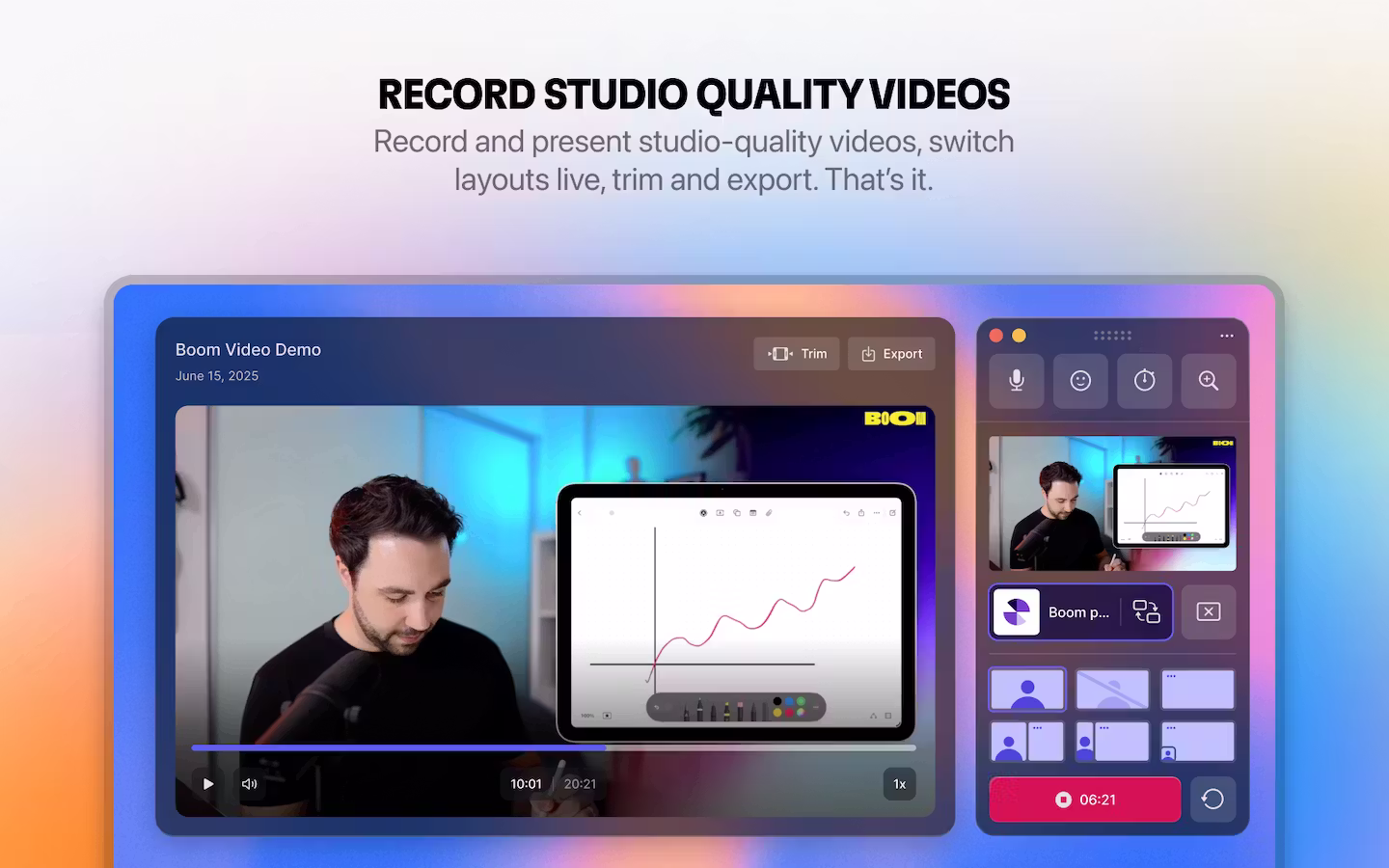 Boom interface